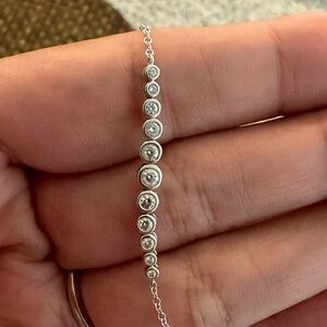 Ring Concierge Graduated Diamond Bezel Soft Chain Bracelet